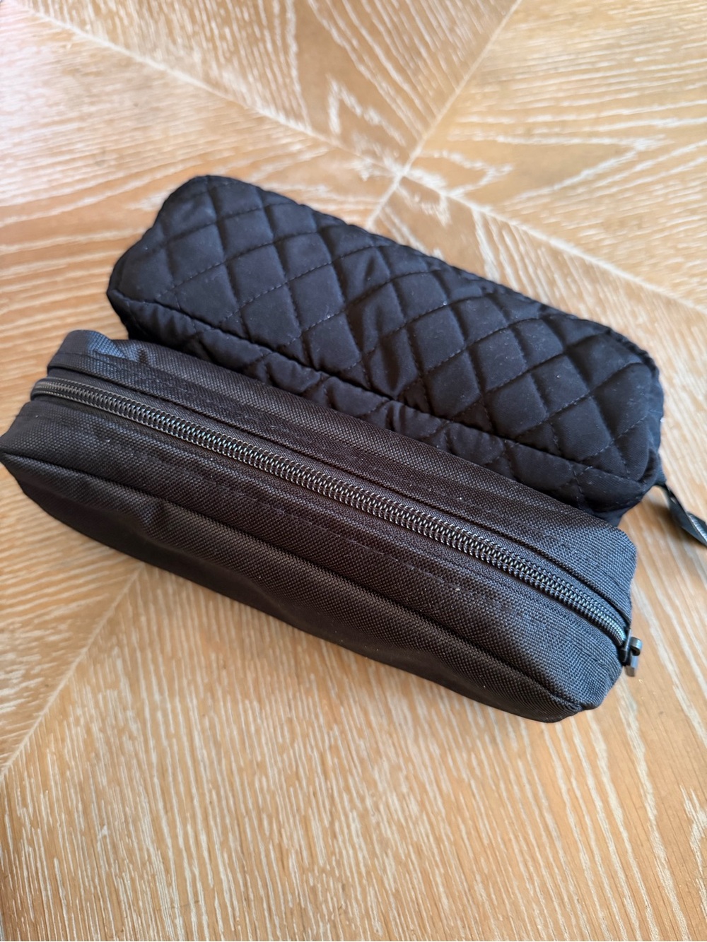 Vera Bradley Black Quilted Cosmetic Pouches - Picture 2 of 4